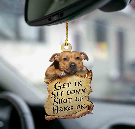 Staffordshire Bull Terrier Get In Two Sided Ornament - Best gifts your whole family