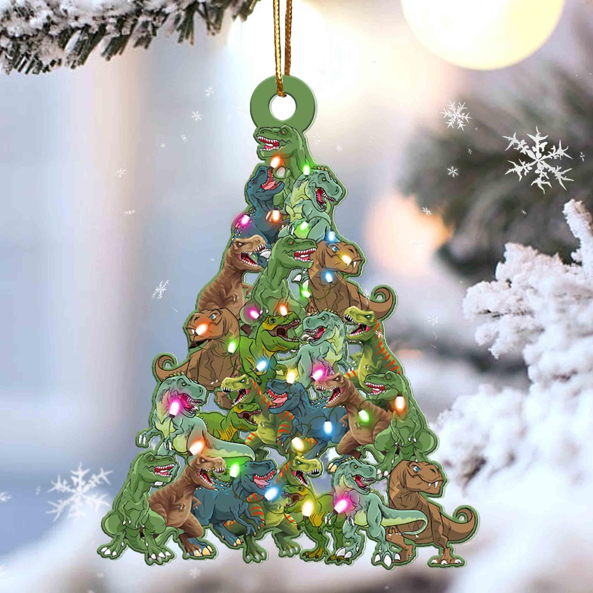 T Rex Lovely Tree Gift For T Rex Lover Ornament - Best gifts your whole family