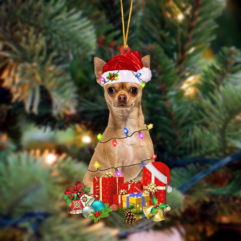 Tan Chihuahua 1-Dog Be Christmas Tree Hanging Ornament - Best gifts your whole family