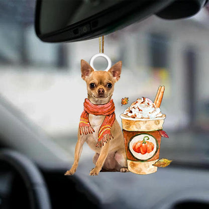 Tan Chihuahua 1-Pumpkin Spice Kinda-Two Sided Ornament - Best gifts your whole family