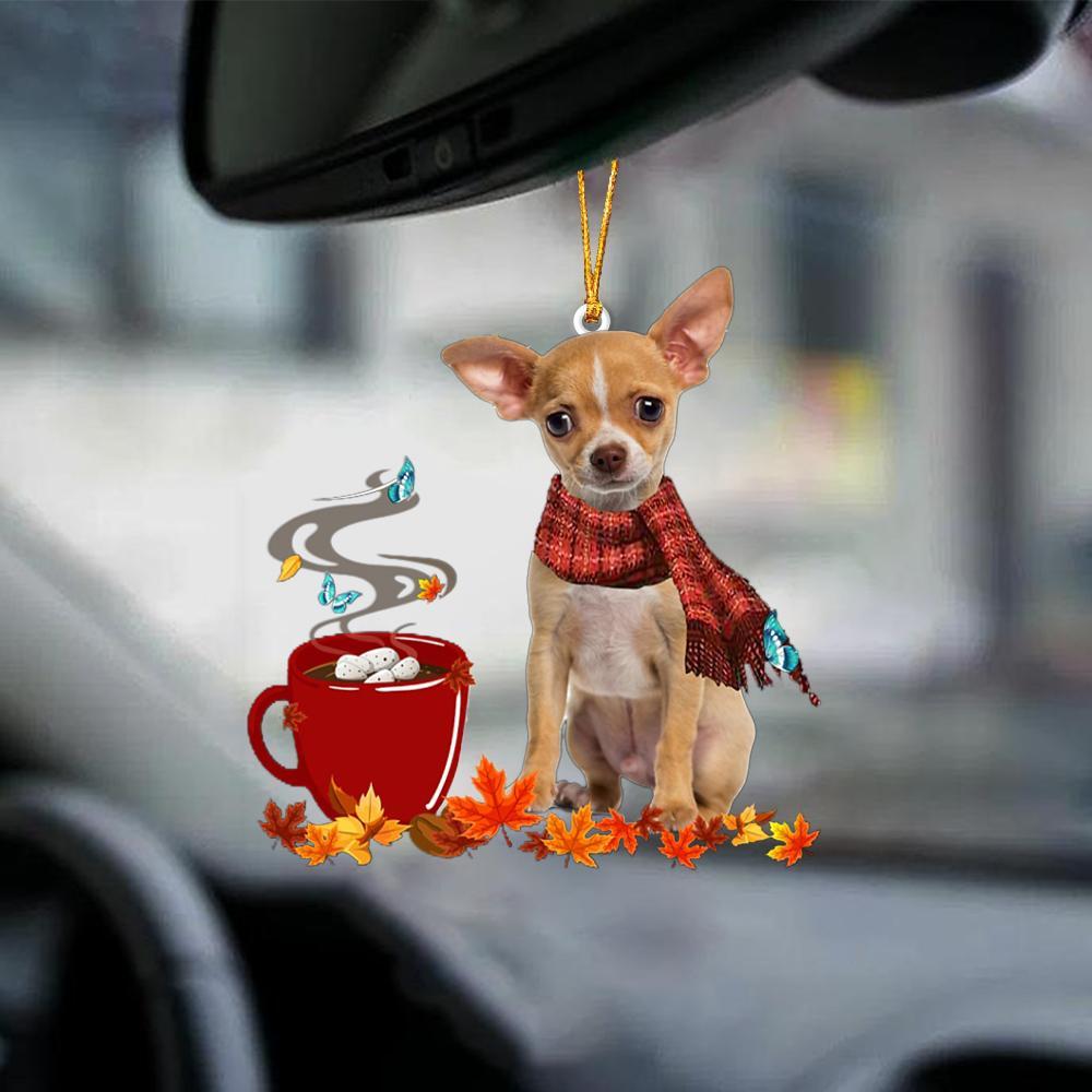 Tan Chihuahua 2-Fall Chocolate-Two Sided Ornament - Best gifts your whole family