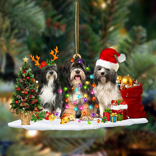 Tibetan Terrier-Christmas Dog Friends Hanging Ornament - Best gifts your whole family