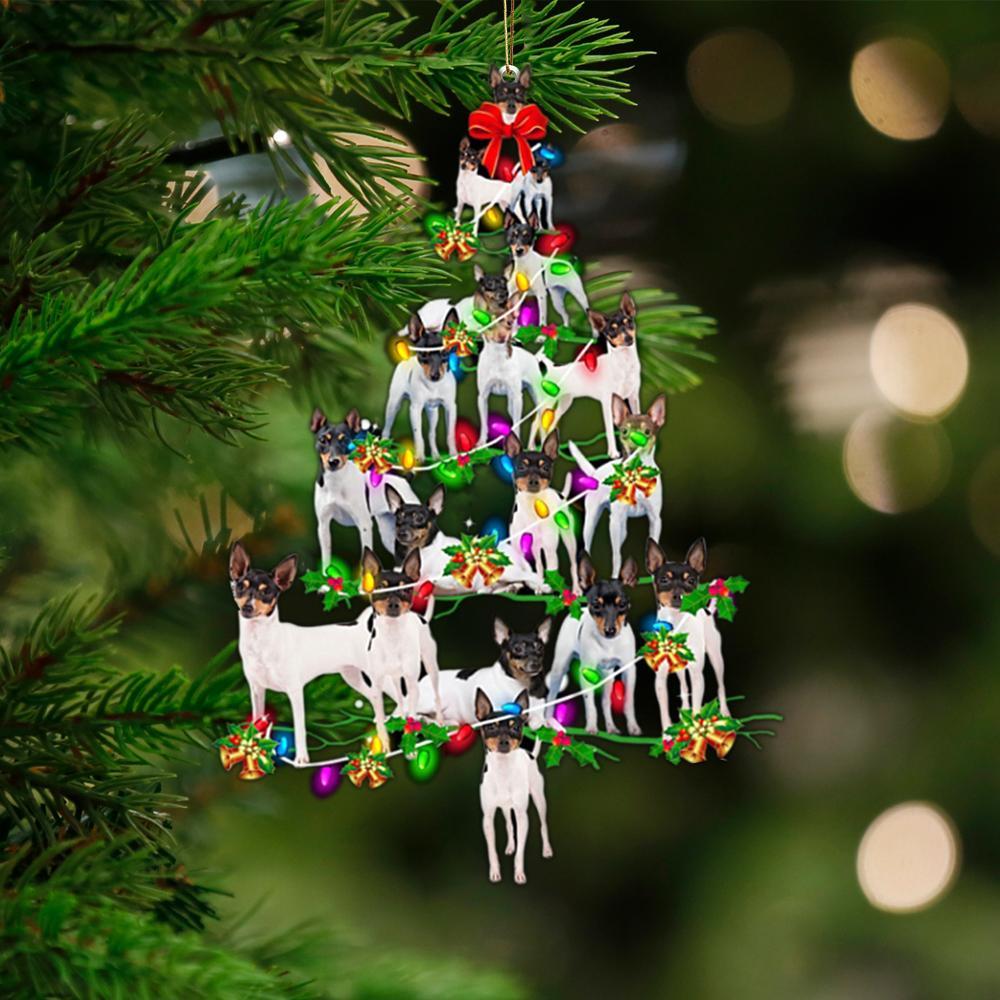 Toy Fox Terrier-Christmas Tree Lights-Two Sided Ornament - Best gifts your whole family