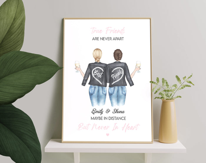 Personalized Picture Customised Friendship print, Unique Best friend print, Best friend gift, Friendship Gift, Personalised Best Friend print, Besties Gift, Custom Gift