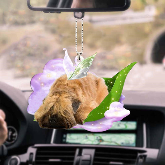 Wheaten Terrier-Sleep On Fallen Leaves-Two Sided Ornament - Best gifts your whole family