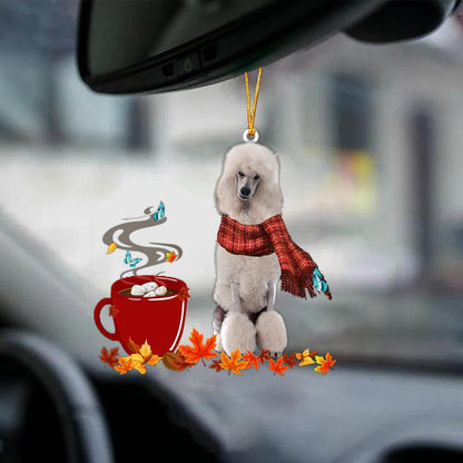 White Standard Poodle-Fall Chocolate-Two Sided Ornament - Best gifts your whole family