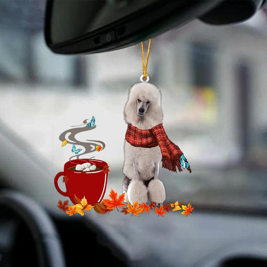 White Standard Poodle-Fall Chocolate-Two Sided Ornament - Best gifts your whole family
