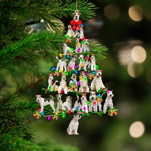 Wire Fox Terrier-Christmas Tree Lights-Two Sided Ornament - Best gifts your whole family