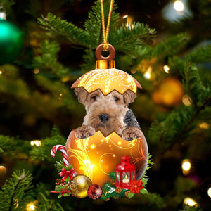 Wire Fox Terrier.. In Golden Egg Christmas Ornament - Best gifts your whole family