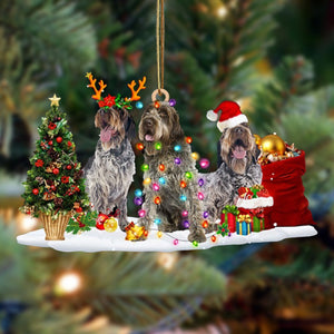 Wirehaired Pointing Griffon-Christmas Dog Friends Hanging Ornament - Best gifts your whole family