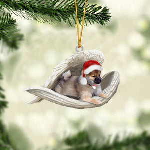 Wolf Sable Pomeranian Sleeping Angel Christmas Ornament Godmerc - Best gifts your whole family