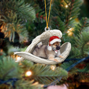 Wolf Sable Pomeranian Sleeping Angel Christmas Ornament Godmerc - Best gifts your whole family