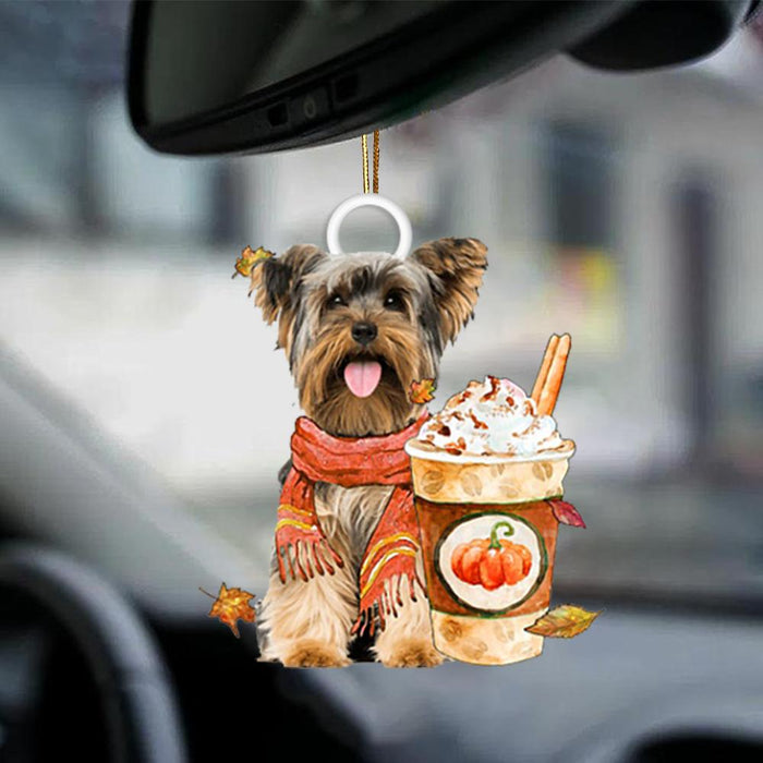 Yorkshire Terrier 1-Pumpkin Spice Kinda-Two Sided Ornament - Best gifts your whole family