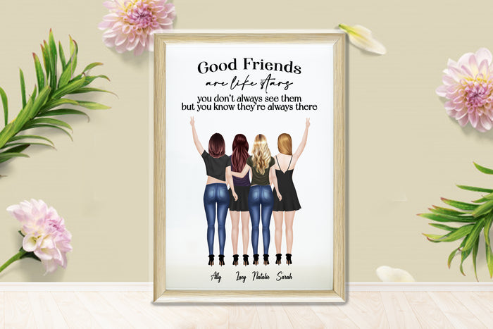 Personalized Picture Good Friendship Print, Exclusive Perfect Best Friend Print, Best Friend Gift, Friendship Gift, Personalised Best Friend Print, Besties Gift, Custom Gift